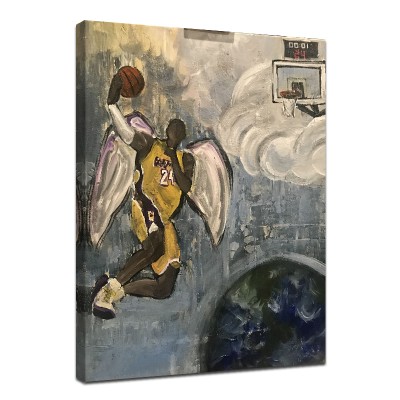 Basketball Star Kobe Bryant Portrait Oil Painting Handmade Posters Pop Art On Canvas For Home Decor