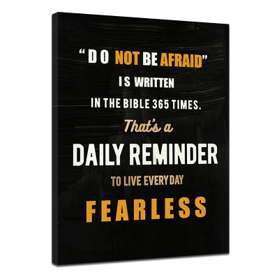 Do Not Be Afraid Motivational Poster Canvas Prints Wall Painting No Frame Home Decor Slogan Picture For Living Room